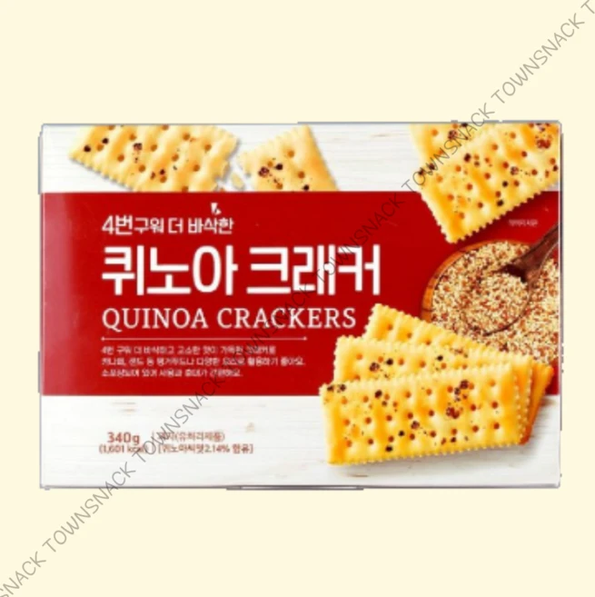 4번구워 더 바삭한 퀴노아 크래커, 2개, 340g - 쿠팡
