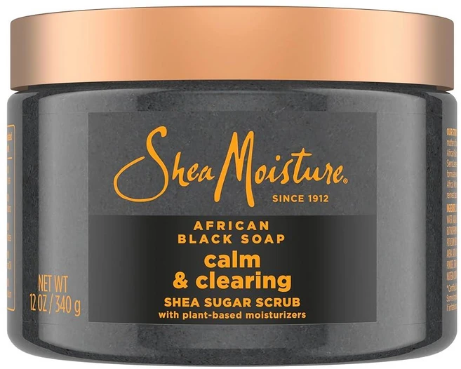 SheaMoisture Sugar Body Scrub 건강하고 빛나는 피부를 위한 아프리칸 블랙 비누 24시간 시어 수분 영양소가 함유된 아프리카 블랙 비누 355ml(12온, 340g, 1 - 쿠팡