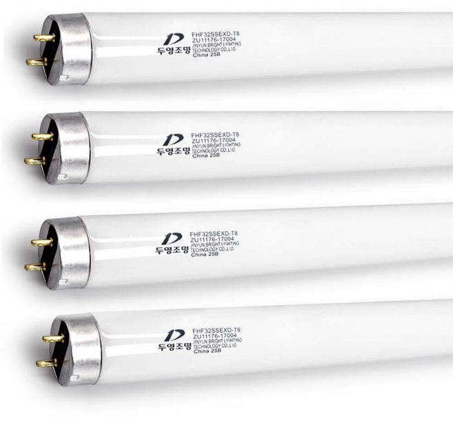 두영 FL 직관 형광등 삼파장 형광램프 FLR FHF 32W (4개입), 1세트, 주광색