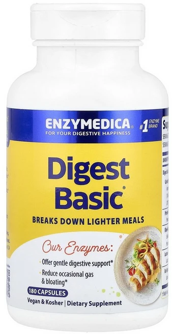 엔자이메디카 Enzymedica Digest Basic® 캡슐 180정123290원산지:기타, 1개 - 쿠팡