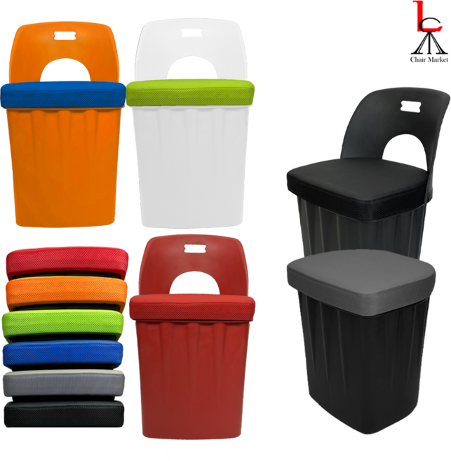 국산 사각 깡통의자 통의자 수납의자 등받이 스툴 고깃집 드럼통 의자 옷보관 식당 업소용, 등받이없음(X), 블랙, 블루