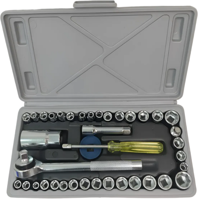울튼 리뉴얼 크롬스텐강 전문가용급 라쳇 복스 렌치세트, 1세트, 40PCS