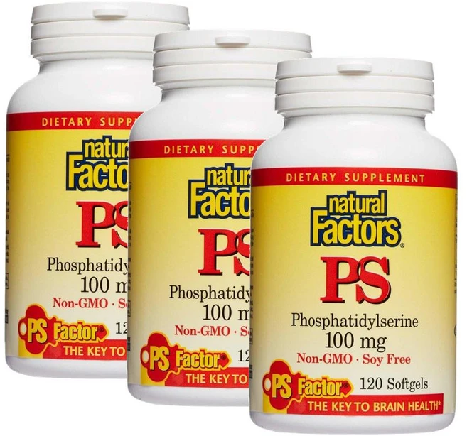 내추럴팩터스 포스파티딜세린 100mg 소프트젤 Natural Factors PS, 3개, 120정 - 쿠팡