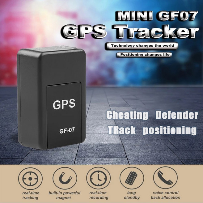 자기 GPS 추적기 차량 오토바이 실시간 도난 방지 추적 모니터 손실 포지셔닝 미니, GF07, 1개