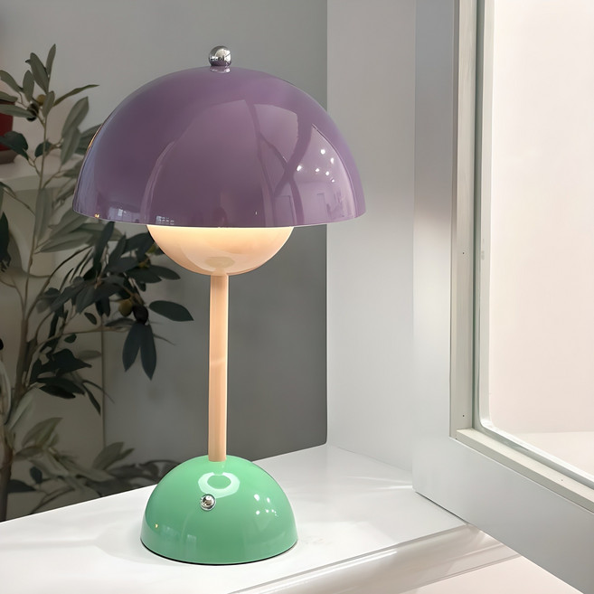 비비드 3색 포인트 무선 충전식 머쉬룸 단스탠드, 앤디