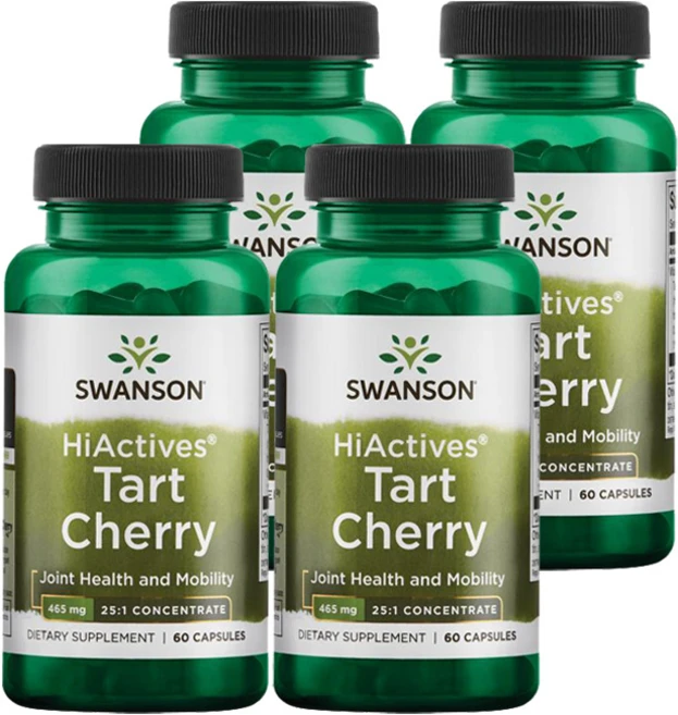 스완슨 하이액티브 타트 체리 465mg 캡슐, 60정, 4개 - 쿠팡