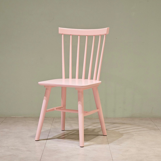 4컬러 감성 원목 의자 파스텔 식탁 의자 카페 윈저 체어, 러블리 핑크, 1개