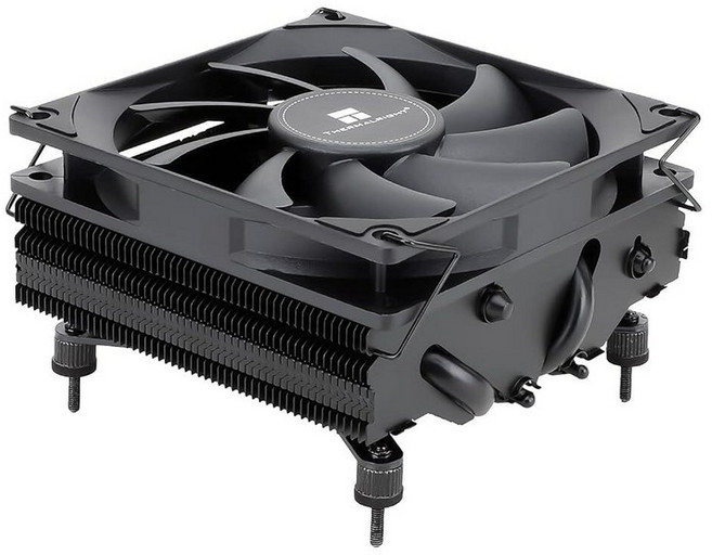 Thermalright AXP90-X47 화이트 로우 프로파일 ITX CPU 에어 쿨러 47mm 높이 냉각 92mm 슬림 PWM 팬 저소음 22.4dba 2700RPM 속, AXP90 X47 블랙