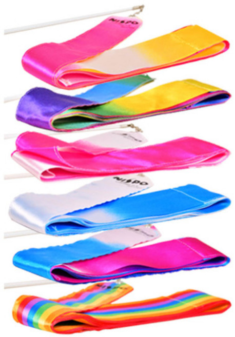 니스포 키즈용 리듬체조 리본 멀티컬러 4M, BPW, 1개