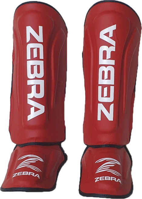 지브라 신가드 - [ZPRSB01] ZEBRA PRO Shin-Instep Guard red /권투 킥복싱 무에타이 MMA 종합격투기, 1개