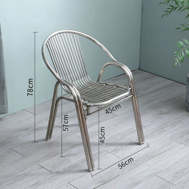 스탠의자 스테인레스 카페 술집 업소용 일반형 다이닝 등받이, 1개, 25 강화 중간 두께 모델