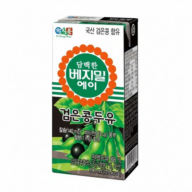 담백한 베지밀A 검은콩두유 190ml x 80팩, 80개