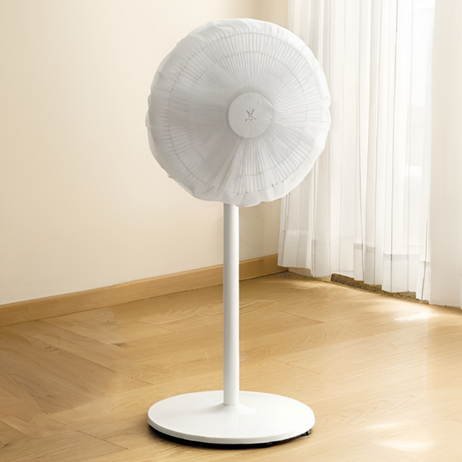 데이모노 먼지 차단 선풍기 보관 커버, 헤드형, 모던 화이트