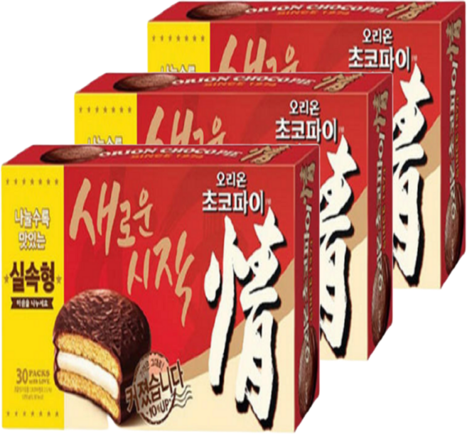 오리온 초코파이 정, 1170g, 3개
