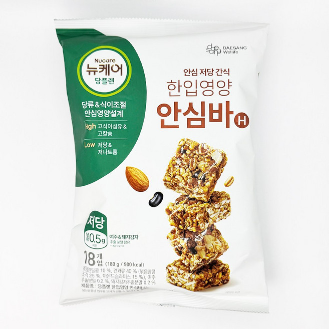 뉴케어 당플랜 안심바, 180g, 1개