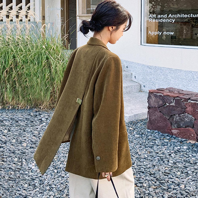 대박난박양 백슬릿 코듀로이 싱글자켓