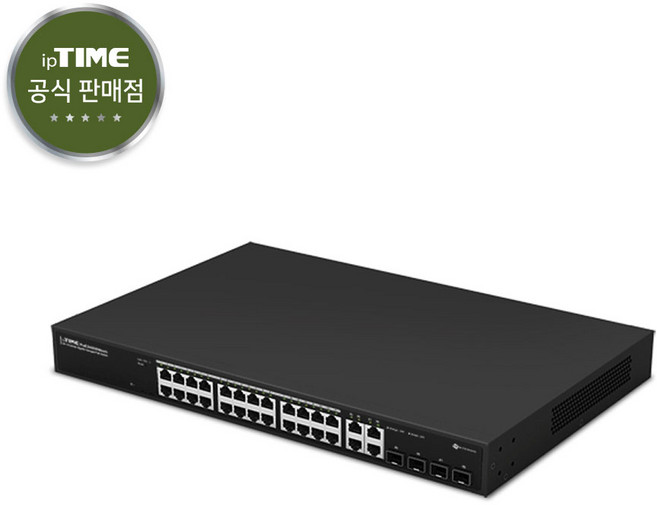 아이피타임 24포트 기가비트 PoE 스위칭허브 450W Easy Mesh PoE24000mesh