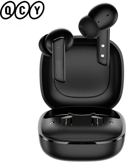 QCY HT05 ANC 이어폰 Bluetooth 5.2 무선 헤드폰 6 마이크 ENC HD 통화 투명 모드 버드가있는 40dB 소음 차, 01 China Mainland, 01 HT05 BLACK