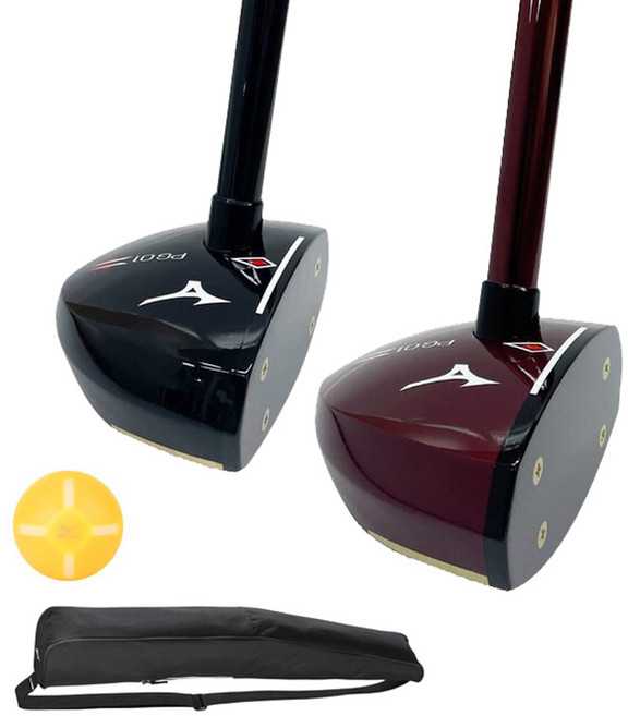 (미즈노/일본직수입정품) PG01 파크골프채(3종 세트 구성), 블랙 세트 85cm