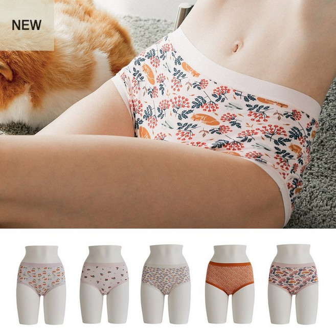 라페어 LAFFAIR 여우의 꿈 인견 나염 팬티 5종 컬렉션 LWWFW244 474912