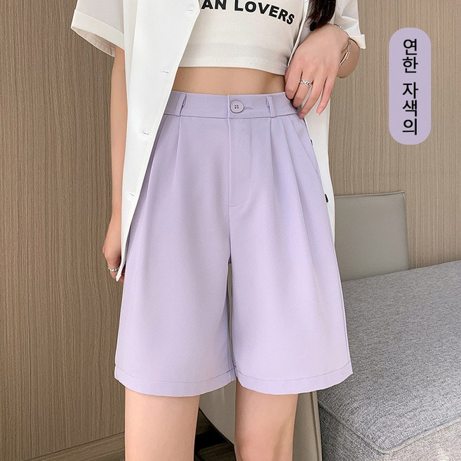 NEW 여름/여성5부반바지/5부 반바지/반바지/여름반바지/여성바지/여성 여름 반바지/플리츠바지/여자여름바지/팬츠/쇼츠/하이웨스트 반바지/매력/코디/미니멀리즘