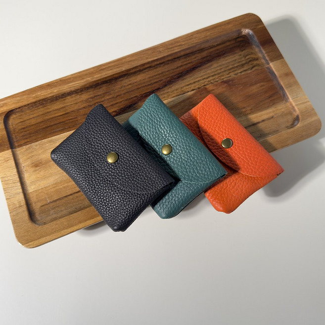 에버피크 소가죽 똑딲이 미니 카드지갑 명함지갑