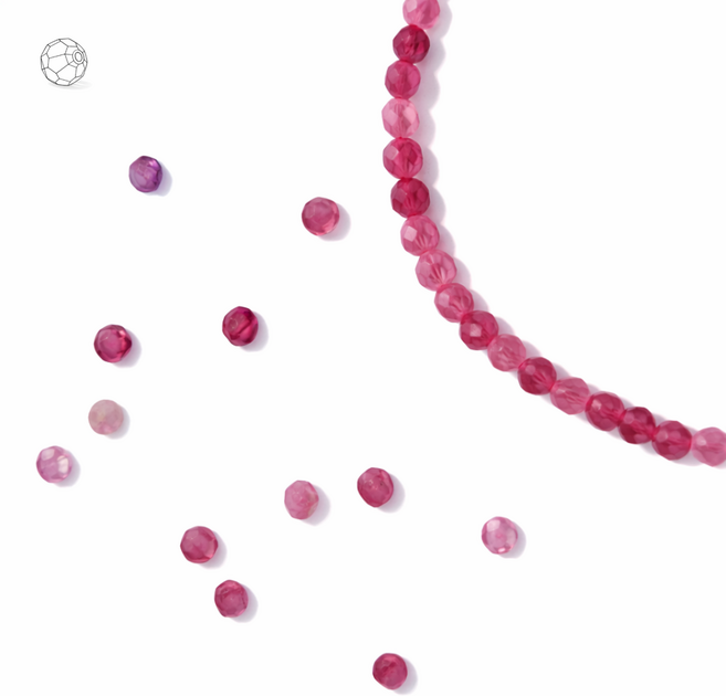 [비즈엔케이] 컷팅 핑크투어마린 3mm 원석 팔찌재료 DIY 비즈 만들기재료