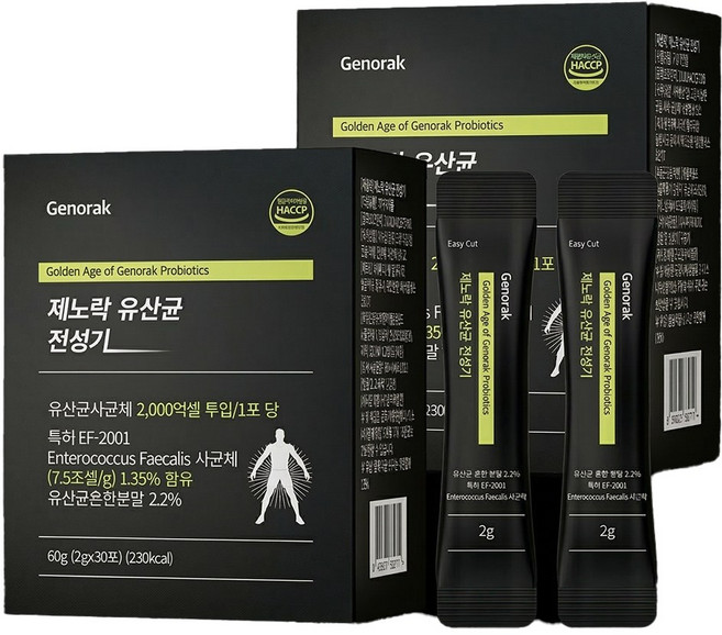 [약국전용] 제노락 전성기 최다함량 전립선 유산균 30포 60g, 2개, 30회분
