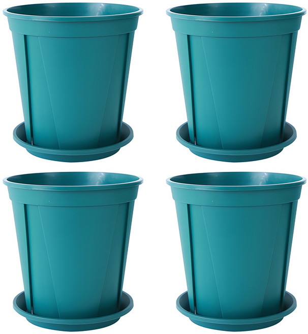 해피앤몰 숨쉬는 슬릿 화분+받침 4개세트, 1개