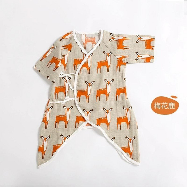 Baby童衣 新生兒紗布衣 純棉透氣蝴蝶衣 初生嬰兒哈衣 舒適款