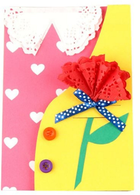 카네이션 입체 카드 만들기 엄마 패키지 어버이날 스승의날 diy 키트 교구 단체 부모님 선물, 단품