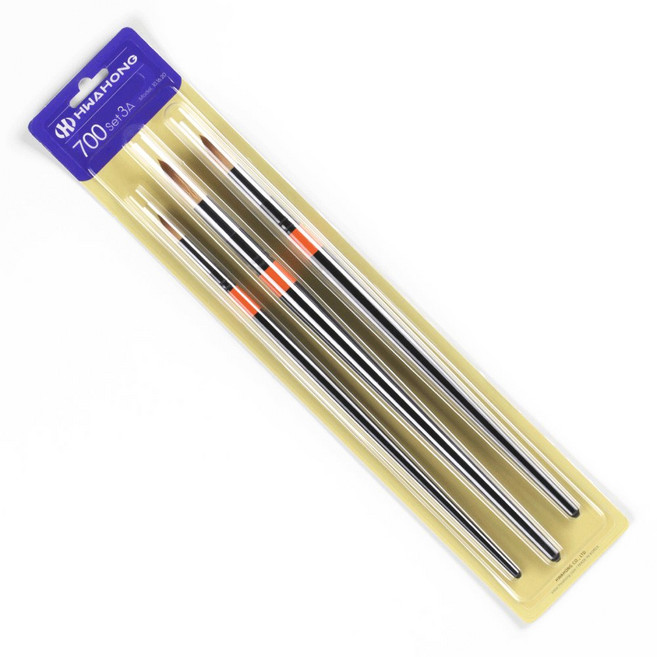 화홍 수채화붓 700R 3본조 A세트 (10호16호20호), 3개, 10호,16호,20호