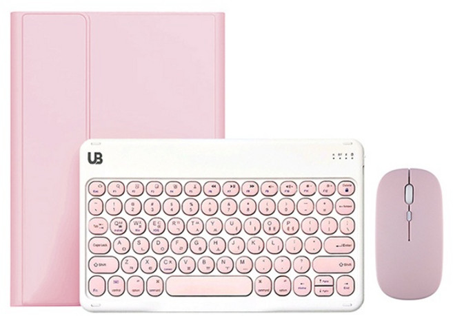 (UBACC) 갤럭시탭S7 플러스 키보드 케이스+동글 키보드+충전 마우스