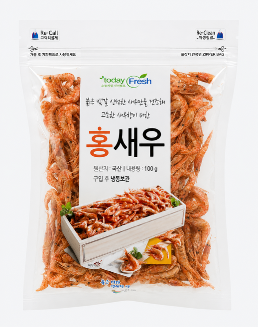 해조은 국산 홍새우 100g, 1개