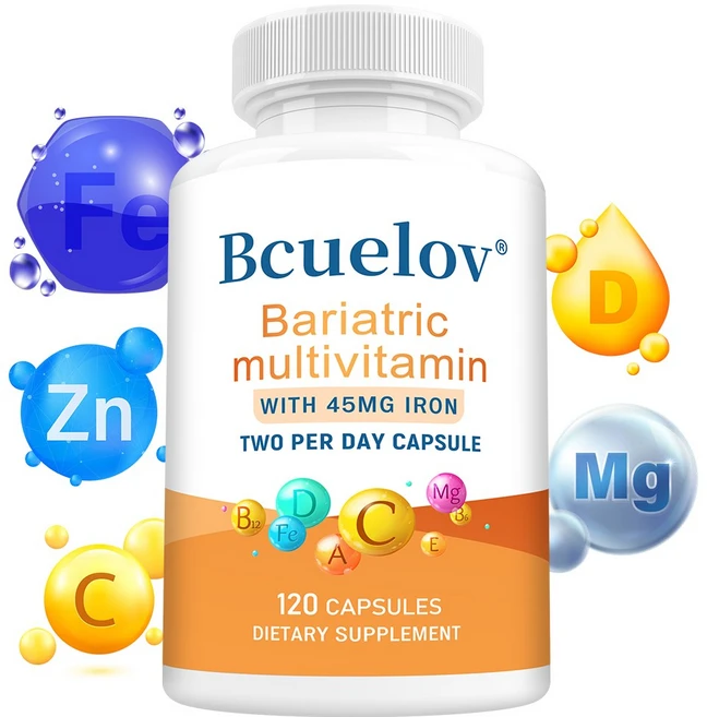 Bariatric 수술 후 전용 멀티비타민 캡슐 - 철분 45mg - 고영양밀도 포뮬라, 2개, 60회분 - 쿠팡