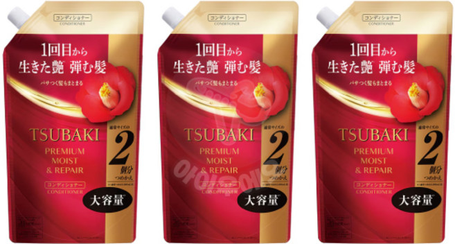 츠바키 프리미엄 모이스트 앤 리페어 컨디셔너 600ml X 3개 리뉴얼 리필