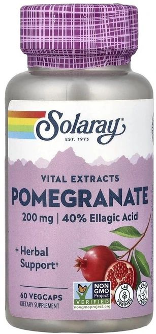 솔라레이 바이탈 익스트랙트 포메그래니트 (석류) Solaray Vital Extracts Pomegranate 60정, 1개 - 쿠팡