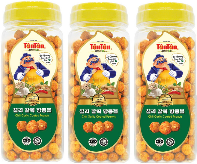 탄탄 칠리 갈릭 땅콩볼, 3개, 240g