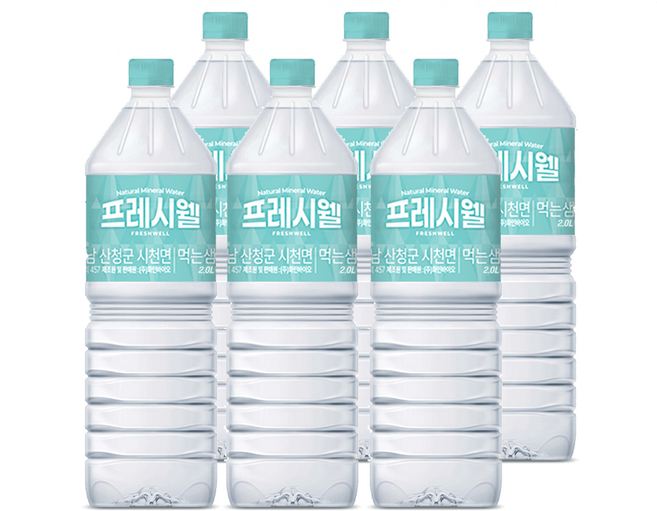 프레시웰 PH8.2약알칼리수 H, 6개, 2L