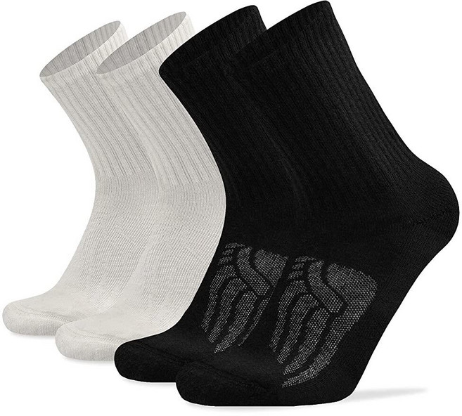 Socks Daze 메리노 울 쿠션 하이킹 양말 남성용 여성용 따뜻한 크루 워킹 & 트레킹 작업 야외용 부츠 양말 멀티컬러 4쌍