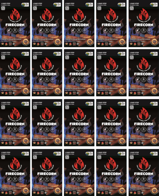 천연착화제 파이어콘 2PCS x 20개 장작숯 바베큐 불쏘시개