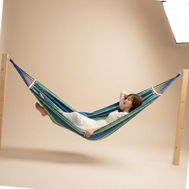 캠핑 해먹 2인용 캔버스 야외 그네 침대 캠핑해먹