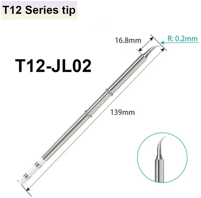 T12 납땜 스테이션용 인두 팁 Hakko FX951 용접 불가 T65, 10 T12-JL02