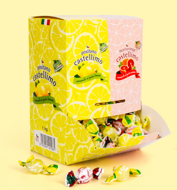 카스텔리모 포지타노 리몬치니 레몬사탕 모로 오렌지사탕 혼합캔디 대용량, 1kg, 1개