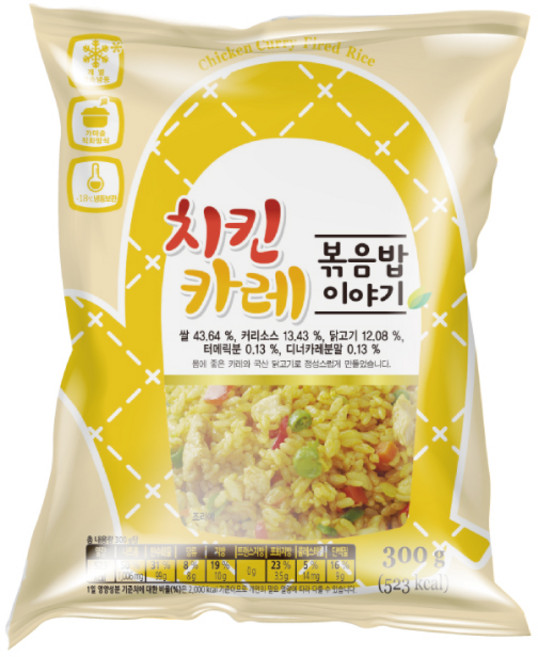 한우물 치킨카레 볶음밥, 4개, 300g