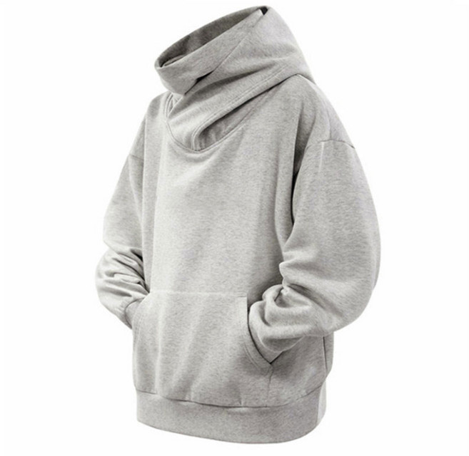 남녀공용 하이넥 오버핏 기모 후드티 넥워머 루즈핏 맨투맨 WI067T