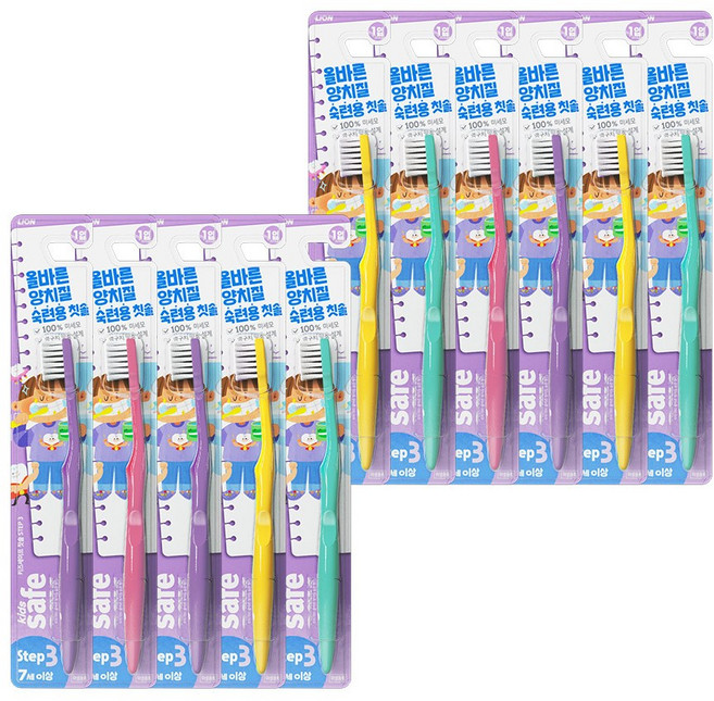 키즈세이프 어린이칫솔 스텝 3단계, 랜덤 발송, 1개입, 11개