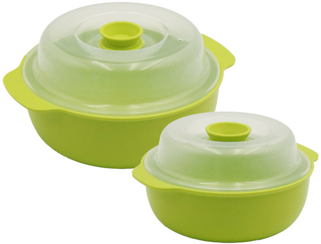 스마트 전자렌지 찜기 550ml + 1200ml 세트, 그린, 1세트