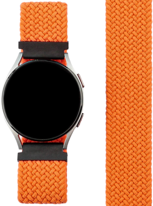 모할랩 갤럭시워치 3 4 5 6 클래식 액티브 기어 스포츠 호환 브레이드 솔로루프 스트랩 밴드 시계줄, 06 오렌지