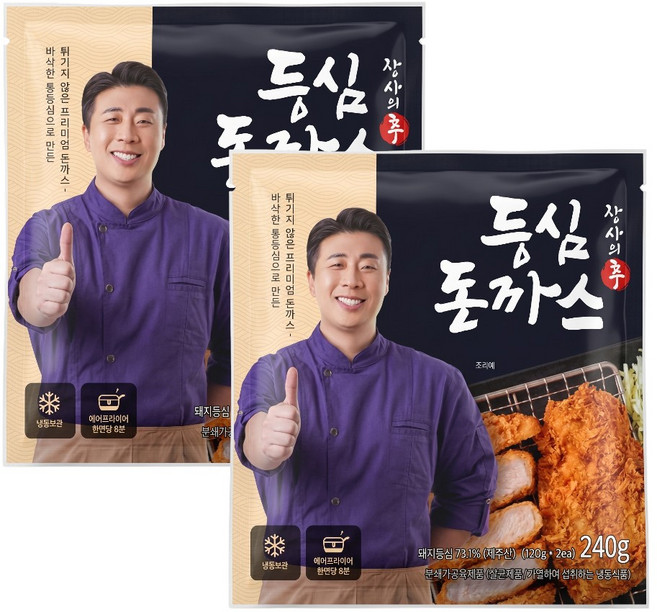 [정품/최신] 빠른배송 장사의신 등심돈까스 120g 2개 총 240g, 1개